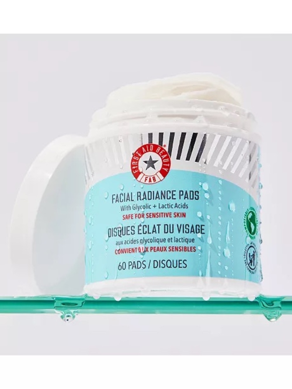 NIB First Aid Beauty Brighten & Glow Facial Radiance 60 Pads